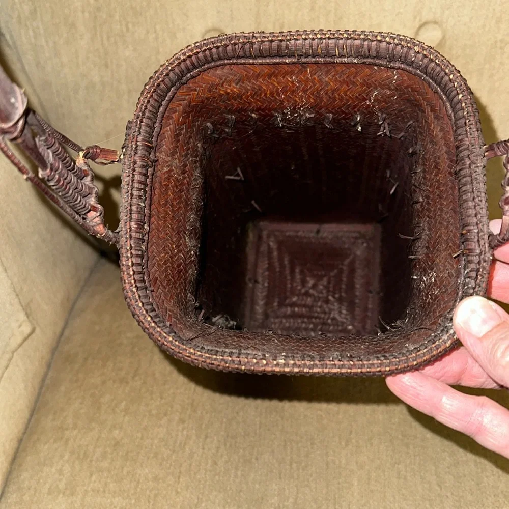 VINTAGE JAPANESE IKEBANA VASE/BASKET Late Meiji Period Height 19” - Picture 8 of 12